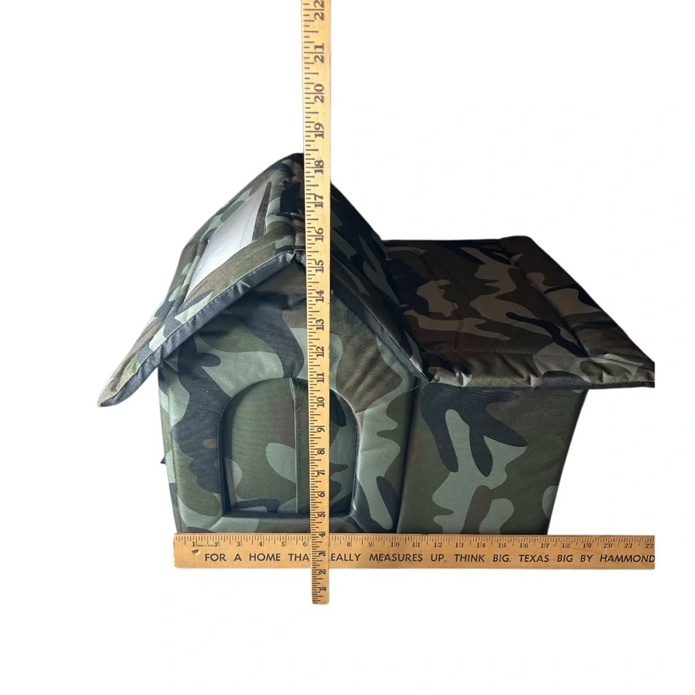 NWT Camo Soft Pet House Dog Cat Shelter w/ Cushion & Ground Stakes Small‎